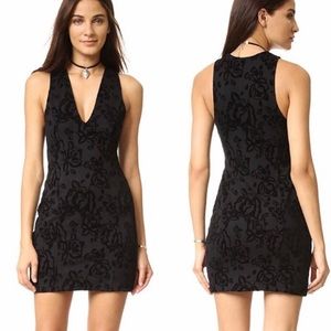 Free People black velvet floral dress